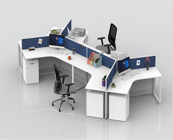 4 Seat Office Furniture Partitions With Powder Coated Finish 5 Years Warranty