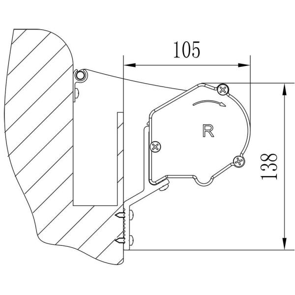 Self-Propelled/Trailer Rvs Fabric Soa2 Sliding out Awning for RV Truck Camper Motorhomes DIY