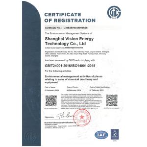 Shanghai Vision Energy Technology Co., Ltd Certifications