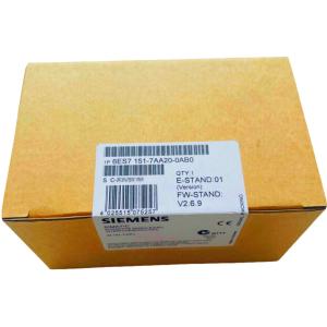SIEMENS 6ES7151-7AA20-0AB0 SIMATIC DP, IM151-7 CPU FOR ET200S, 96 KB WORK MEMORY WITH INTEGRATED PROFIBUS DP INTERFACE (9-POLE D-SUB SOCKET) AS DP SLAVE, WITHOUT BATTERY