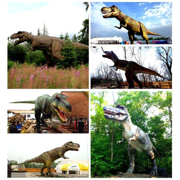 Artificial Amusement Park Realistic Animatronic Dinosaur , Mechanical Dinosaur