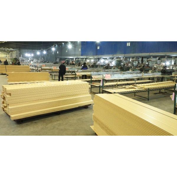 3d Slat Interiored Nano Effect Wood Grain Pvc Wpc Wall Panels For Mall Interior