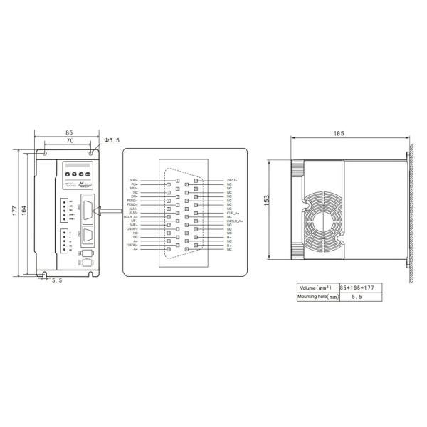 3phase closed loop stepper motor driver MS-L3 AC220V Suitable for 86~110mm (NEMA 34~42) close-loop motor