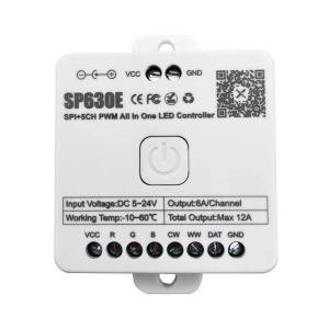 China Magic Home App Controlled LED Strip Smart Controller With SP630E RGBCW Output Channels on sale