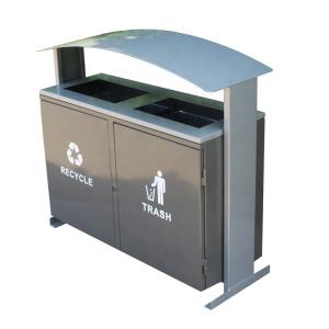 Best 120 Liter Metal Outdoor Recycling Bins Rectangular Shape For Restaurants wholesale