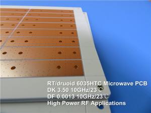 Best RT/duroid 6035HTC Double Sided high frequency rigid PCB with 1oz Copper and Immersion Gold for RF/Microwave wholesale