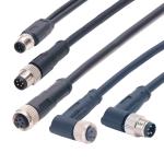 CuZn TPU Molded Cable M8 Waterproof Connector 3P IP67 A Coding For Sensor