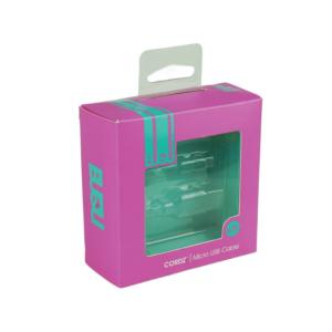 China custom cardboard boxes data line charging usb cable boxes  with  hook on sale