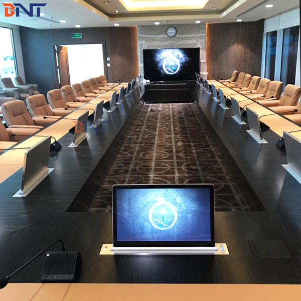 Professional Conference Motorized Pop up Monitor Hidden Desk Lcd Monitor Lift Mechanism