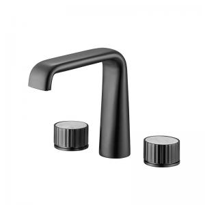 Best Widespread 3 Hole Two Hand Bathroom Sink Faucet 200mm Width wholesale