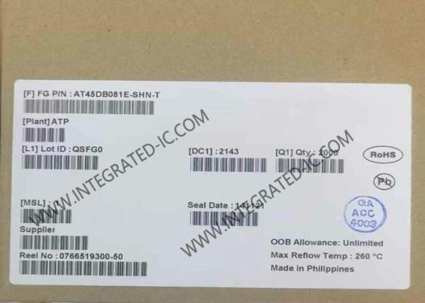 AT45DB081E-SHN-T Memory IC Chip Non-Volatile Memory 8Mbit SPI Serial NOR Flash