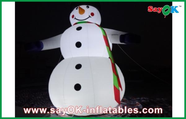 Cheap Outdoor 5m Giant Lighting Inflatable Christmas Snowman Decoration for sale