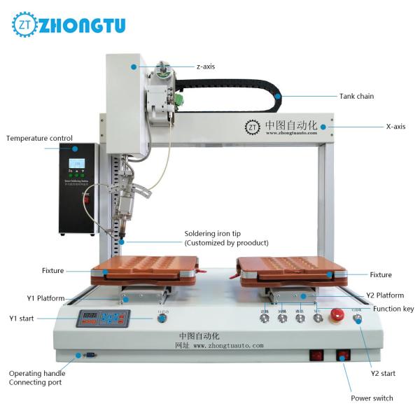 Automatic Soldering Machine with Rotary Soldering Capability Welding Equipment PCB Soldering Machine