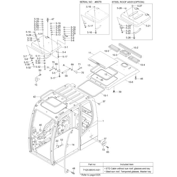 75Q4-03770 Cab Latch Lock Cover HYUNDAI Excavator Spare Parts For R140LC-9 R1200-9