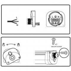 IP66 C Series PC Material White LED Tri-Proof Light Fixture 35w 1500mm For Warehouse