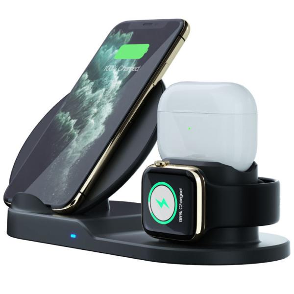 5W 7.5W 10W Custom Wireless Charger 3 In 1 ABS Phone Charging Dock