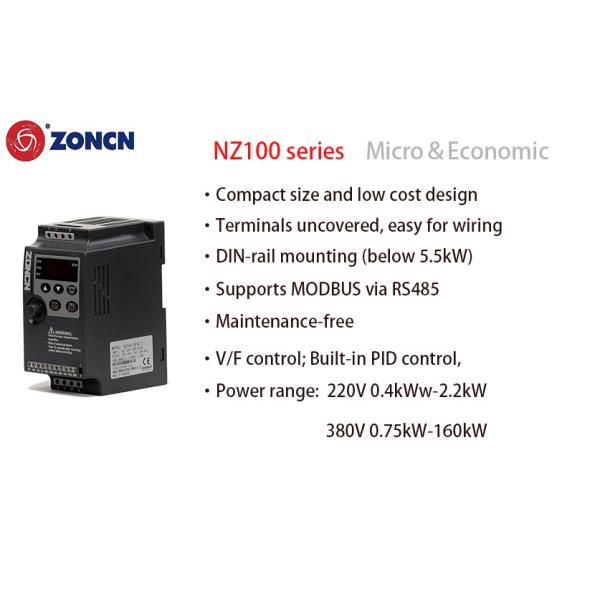 Variable Frequency Low Voltage Inverter 0.4KW 0.75KW 1.5KW 2.2KW