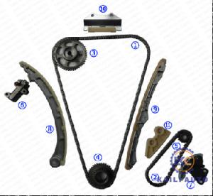 Best Timing chain kit for HONDA Accord Element CR-V ACURA Element TSX Engine K24A1 K24A2 K24Z 2.4L DOHC 14401-PPA-004 176L wholesale
