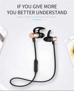 SLS-100 Bluetooth earphone Stereo Magnetic Music Mic Remote Control Bluetooth Headset for Android IOS for iPhone X