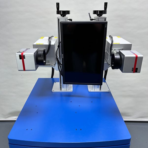 Double-head Laser Marking Machine with Double Efficiency and Synchronous Asynchronous Modes in a Dual-Column Structure