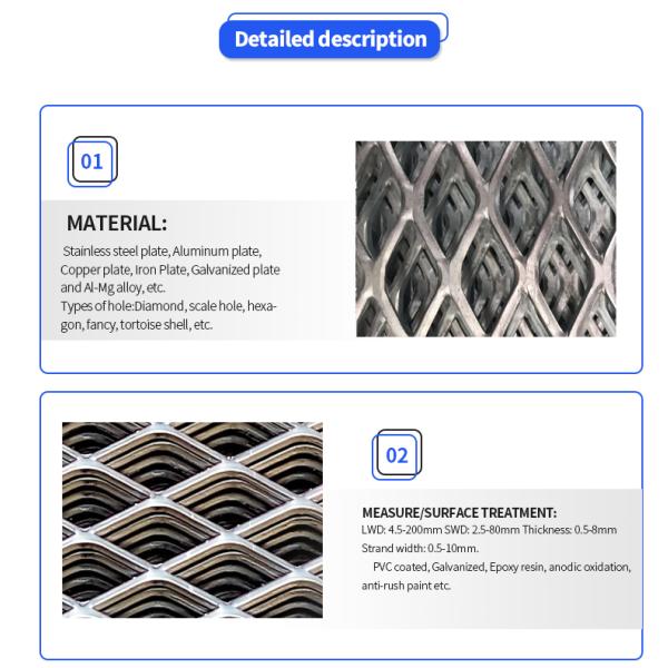 Manufacturers direct diamond steel plate mesh mechanical anti decoration ceiling muffler ventilation net galvanized stainless st