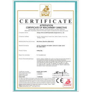 Jiangsu Sinocoredrill Exploration Equipment Co., Ltd Certifications