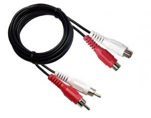 Best 2 RCA Cable male to female audio stereo av cable nickle plated wholesale