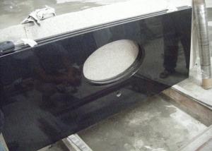 Best Black Dupont Granite Bathroom Vanity Tops , Granite Overlay Countertops With 1 Faucet  Hole wholesale