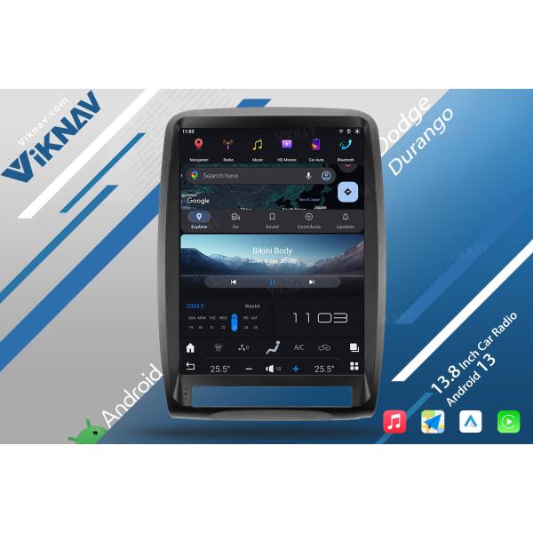 VIKNAV 13.8 inch Car Radio For Dodge Durango 2011-2013 Tape Recorder Android 13 ODM