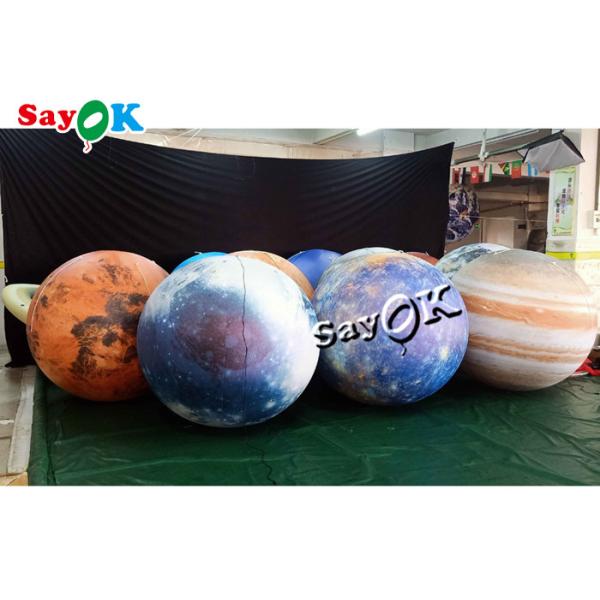 Led Lighting Huge Hanging Inflatable Eight Planets 0.25mm PVC Material
