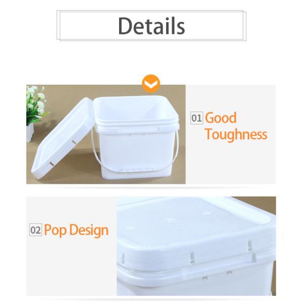 Custom Square Plastic Bucket With Lid For Refrigerator Marinated Fresh-keeping Box