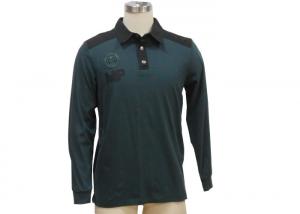 Best Button Down Long Sleeve Mens Polo T Shirts Stand Up Polo Collar T Shirt wholesale