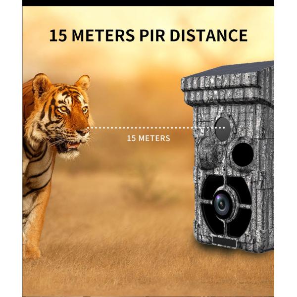 16pcs IR LED Hunting Trail Camera 32MP 60 Degree PIR Sending Angle Waterproof 4K / 10fps