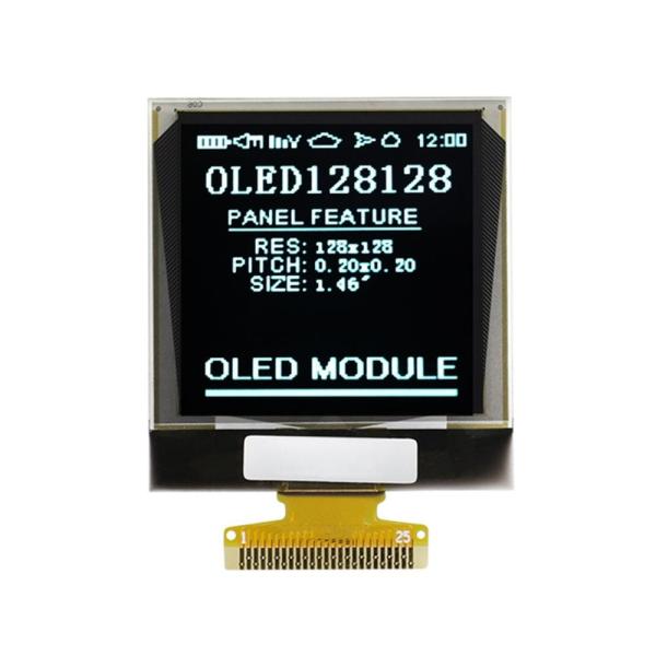 Cheap 1.5 Inch OLED Module 128x128 OLED Display 500 Cd/m2 25PIN SPI/I2C Interface for sale