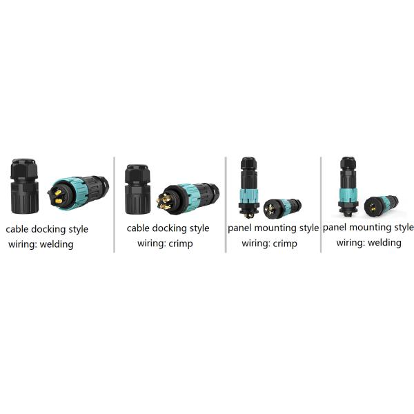 Self Locking M19 Waterproof Connector PA66 Material Cable To Panel Rear Mounting