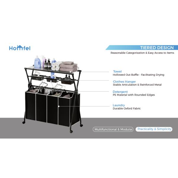 Rectangle Wire Frame Metal Laundry Cart On Wheels For Home Big Capacity