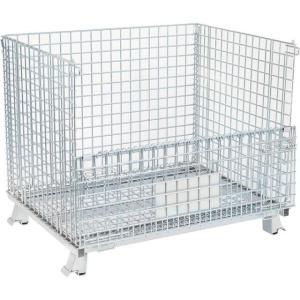 China Durable Wire Mesh Container Foldable Portable Mesh Pallet Cages on sale