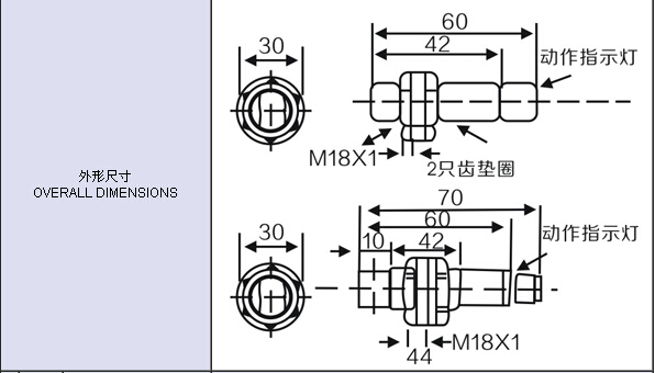 Trough Beam G30 G18 Plastic 300mA Photo Cell electric Switch AC 220V