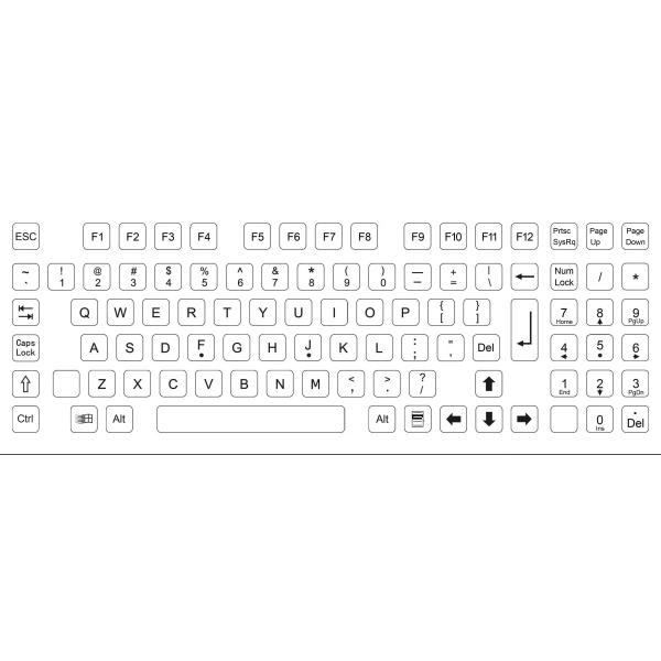 Desktop Black Black Metal Keyboard with numeric keypad and Fn keys , metallic keyboard
