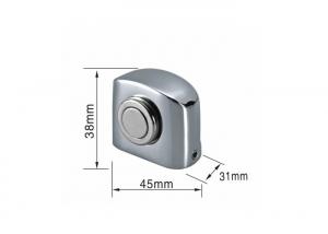 China Heavy Duty Magnetic Door Stop Holder 45x31x38mm Silver Color Floor Mounted on sale