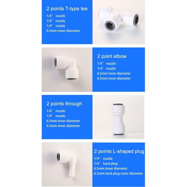Household Water Filter Fittings Elbow Connector 2 Point Quick Connect