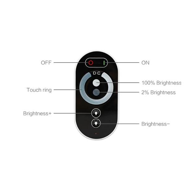 Digital Dimming IR RF Touch Remote Single Color LED Controller