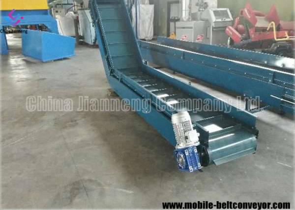 Cheap Mobile Loading Unloading Conveyor System , Unloading Conveyor System With Cleated Belt for sale