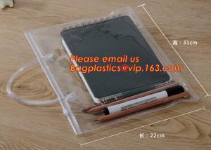 Best Simple clear Plastic PVC A4 file bag with zipper, pvc Zip lockkk file bag, Custom PP A4 File Bag Document Bag Plastic Zippe wholesale