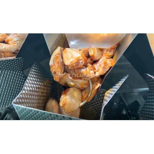 Automatic Screw Feeder Combination Weigher Filling Sticky Food Meat Marinated Chicken Wings Multihead Weigher