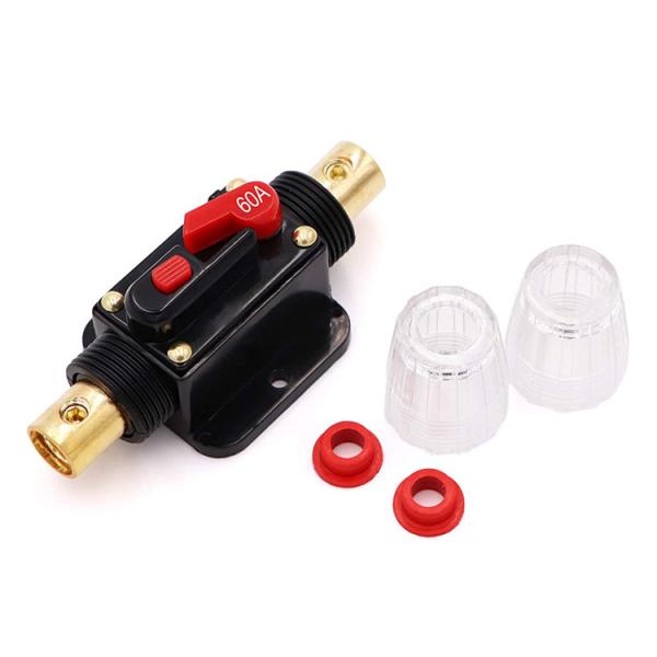 Cheap 24V 60A Inline Circuit Breakers Manual Reset Fuse Holder 60 Amp/ Circuit Breakers For Car Audio System for sale