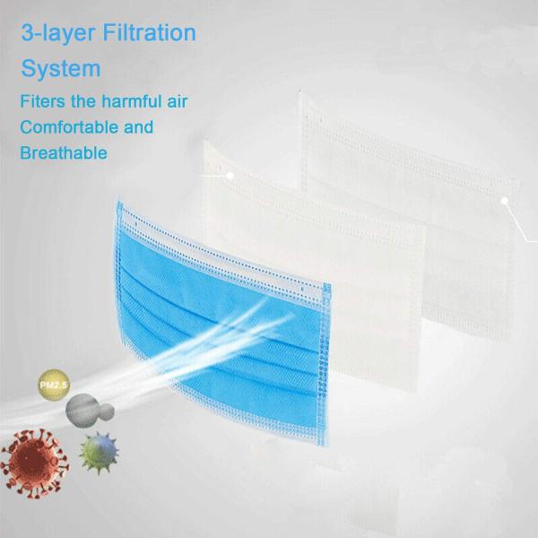 Disposable Antibacterial Surgical Mask 3 Layer For Hospital Surgeons Use