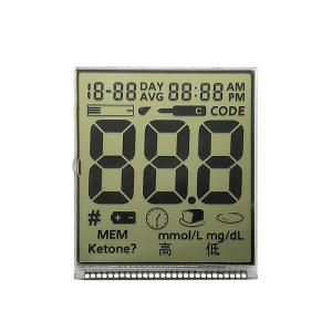 Custom LCD Segment Display HTN Positive No Backlight For Blood Glucose Meter