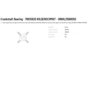 Crankshaft Bearing 78935620 099HL21068050 for volvo DEUTZ BF4M2012* BF6M2012*