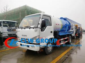 Best Euro V Diesel Engine 4000L 98HP ISUZU Sewage Pump Truck wholesale